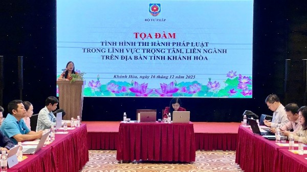 Tọa đàm “Tình hình thi hành pháp luật trong lĩnh vực trọng tâm, liên ngành” trên địa bàn tỉnh Khánh Hòa